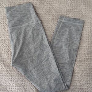 Lululemon Wunder Under Gray Striped High-Waist 7/8 Leggings
